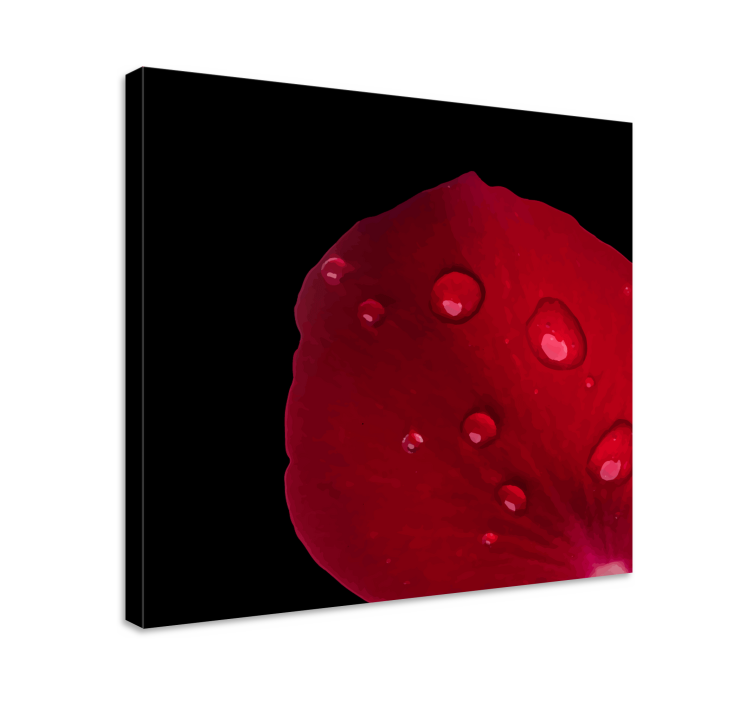 Flowers canvas with rose petal detail - TenStickers