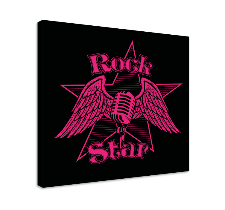 Music canvas art rock star wings - TenStickers