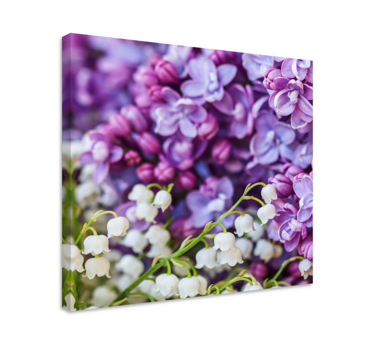 Flowers canvas lilies and lilacs print - TenStickers