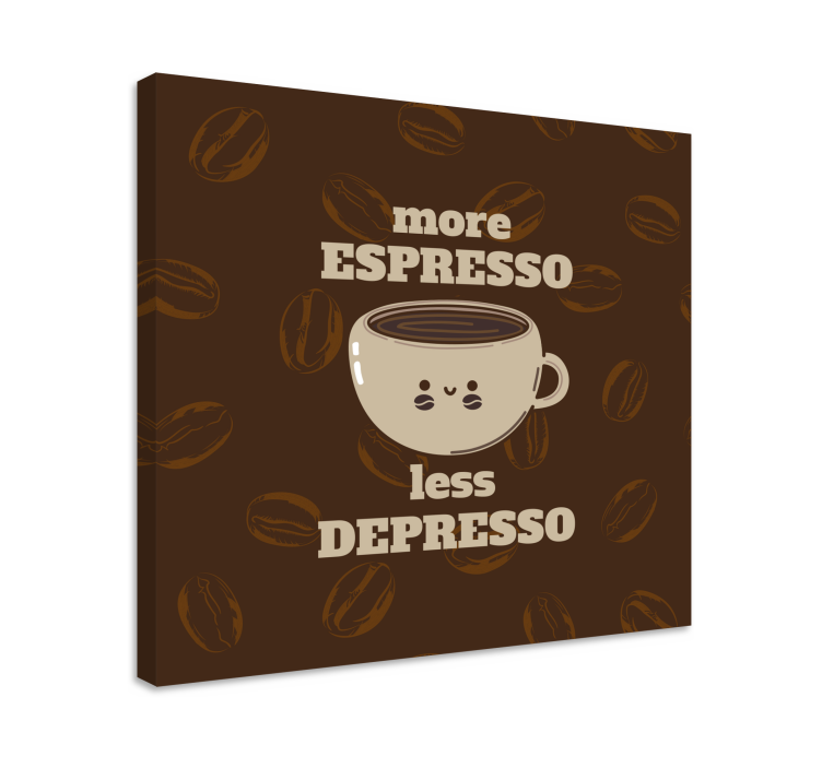 Rustic canvas wall art coffee is a hug in a mug - TenStickers