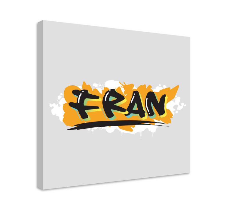 Abc canvas wall art in bold lettering style - TenStickers