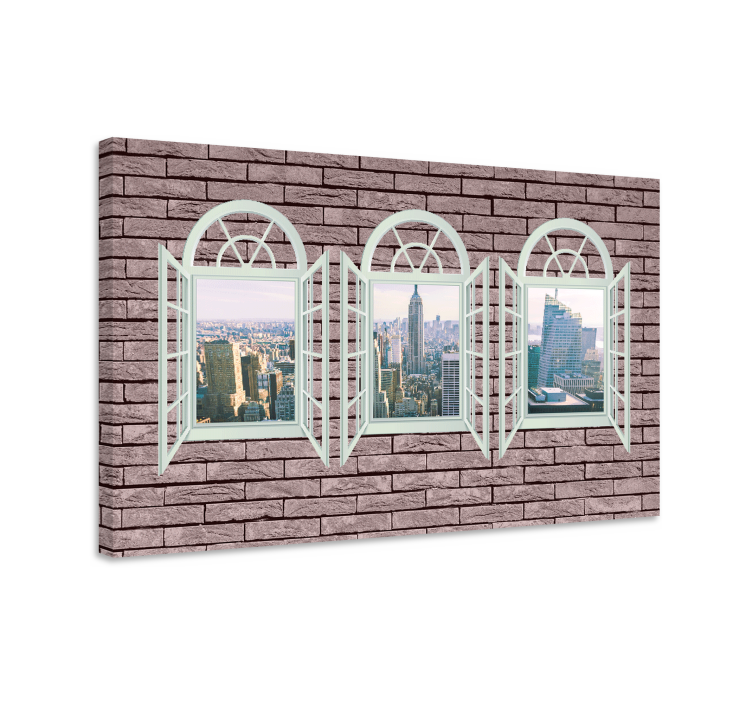 Cityscape wall art elegant urban vista - TenStickers