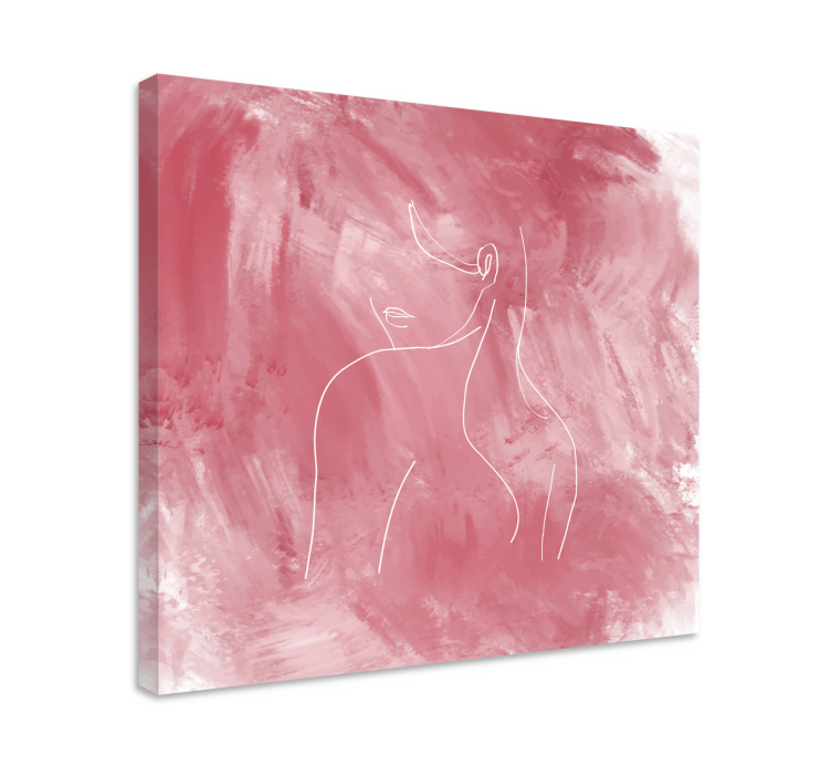 Canvas art abstract feminine line art - TenStickers