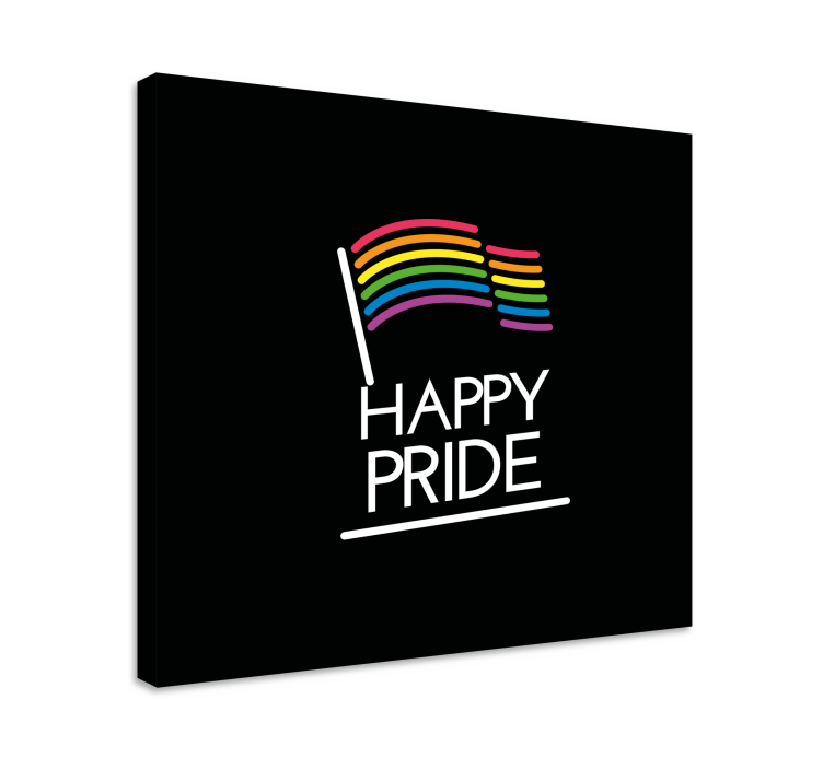 Quote canvas love is love rainbow flag message - TenStickers