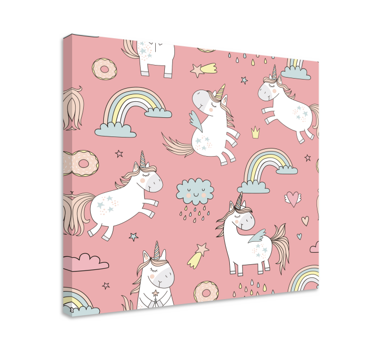 Unicorn pictures framed with playful unicorn design - TenStickers