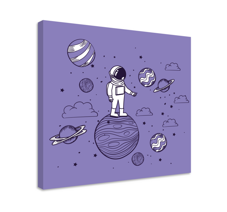 Videgoames canvas astronaut exploring space art - TenStickers