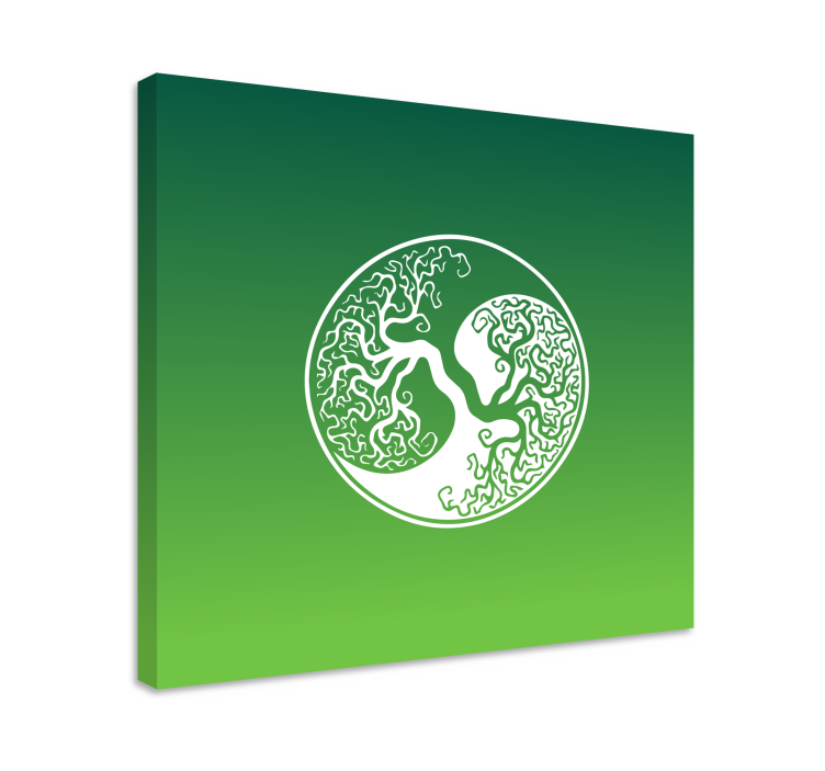 Tree canvas wall art intricate tree design - TenStickers