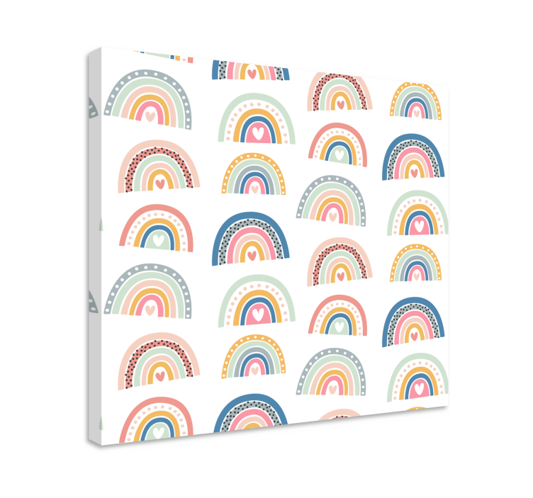 Nursery canvas colorful rainbow designs - TenStickers