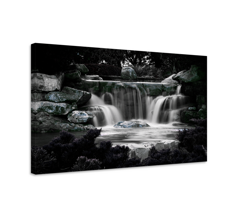 Serene cascading falls landscape canvas - TenStickers