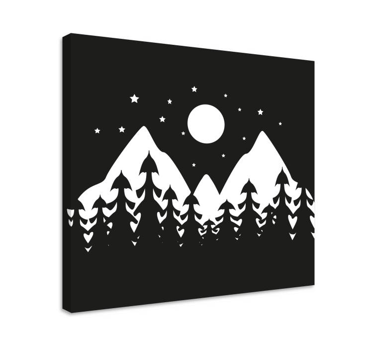 Landscape canvas mountain forest view - TenStickers