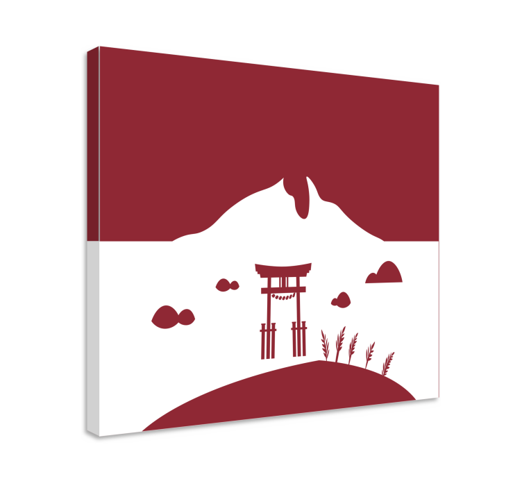 Oriental canvas wall art japanese torii gate - TenStickers