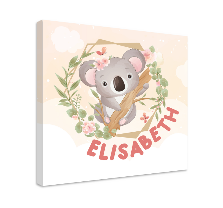 Personalized Koala animal canvas wall art - TenStickers