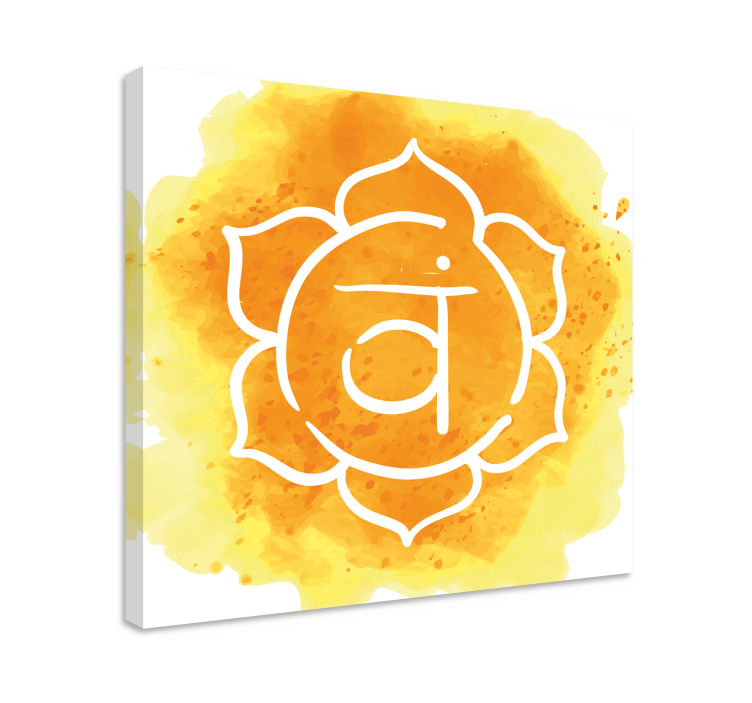 Beautiful Sacral Chakra Symbol modern canvas - TenStickers