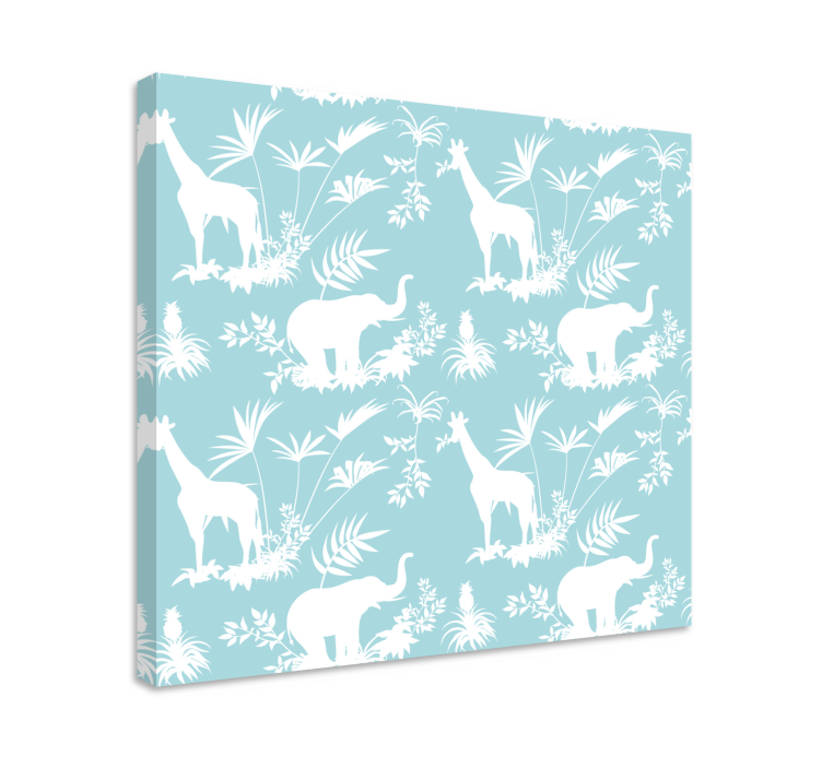 Elephant wallart elephant and giraffe art print - TenStickers