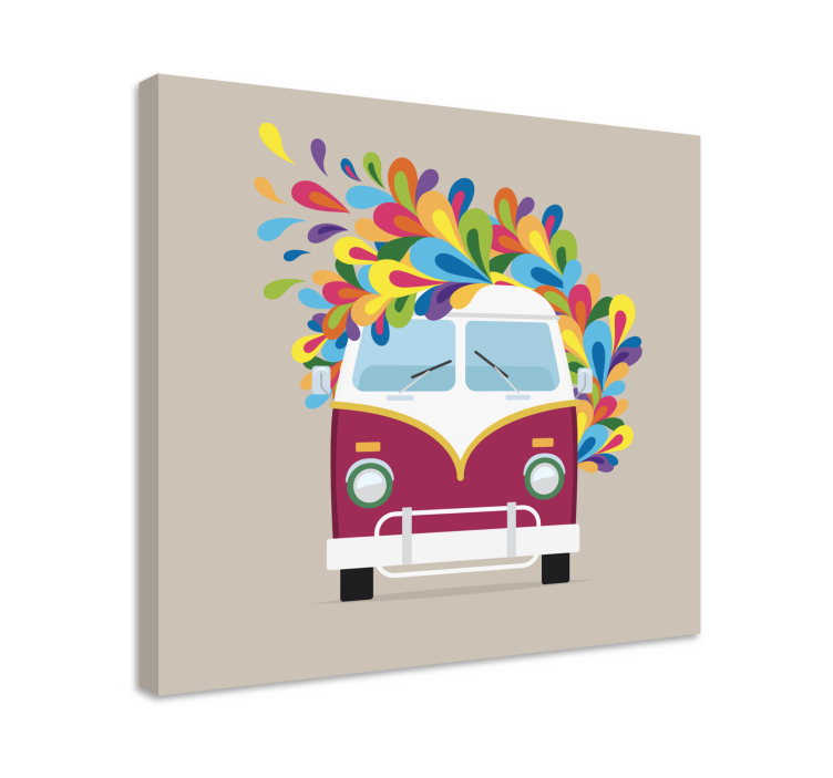 Videgoames canvas retro vehicle splash art - TenStickers