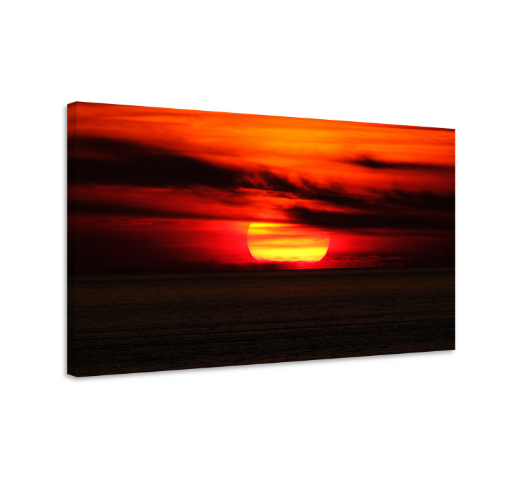Landscape canvas of a breathtaking sunset view - TenStickers