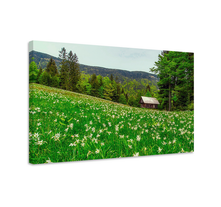 Landscape cottagecore style landscape canvas - TenStickers