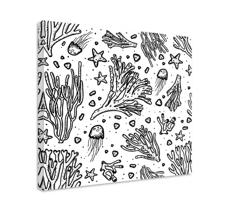 Nautical canvas art coral reef life - TenStickers