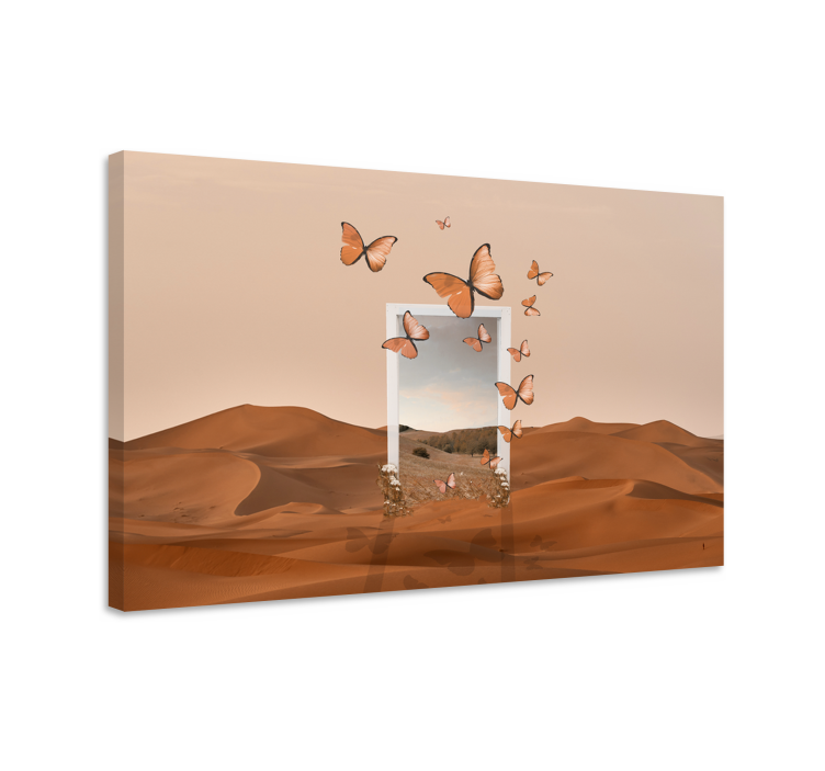 Butterfly canvas butterfly landscape retreat - TenStickers