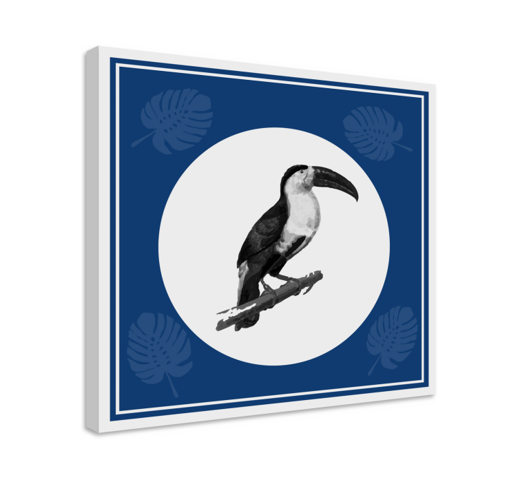 Bird canvas wall art toucan on branch - TenStickers