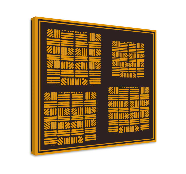 Modern canvas art geometric design arrangement - TenStickers