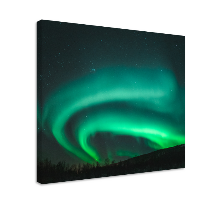 Landscape canvas northern lights display - TenStickers