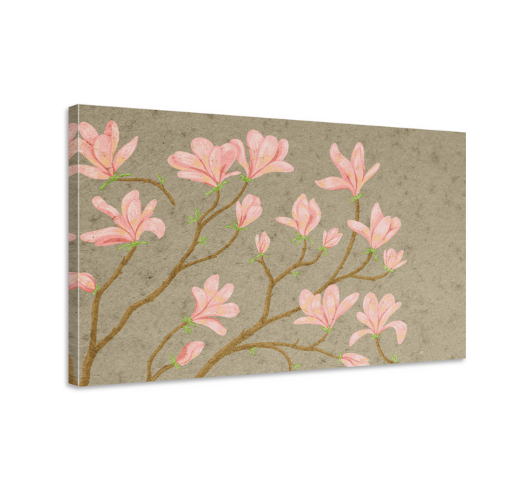 Delicate Pink Blooms Flowers  canvas - TenStickers