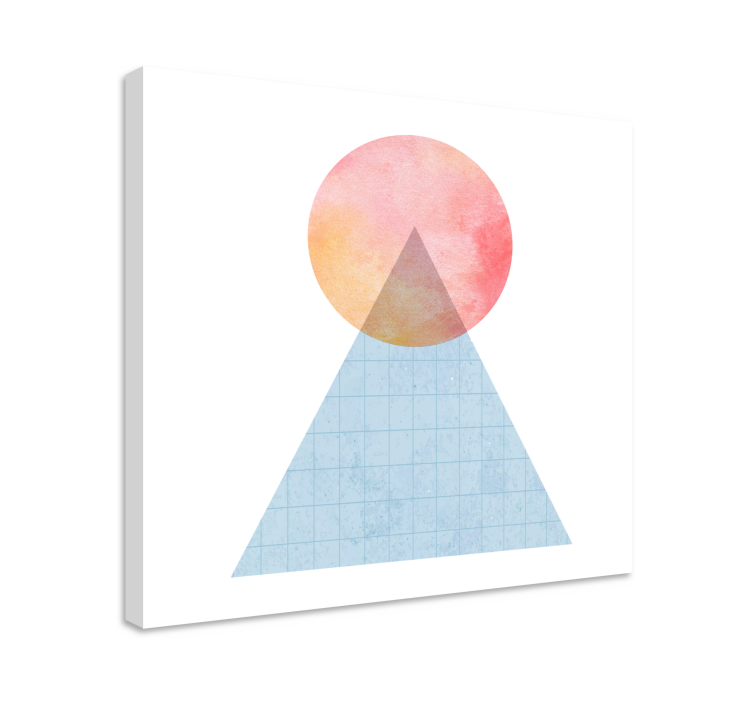 Triangle sunset form geometric canvas - TenStickers