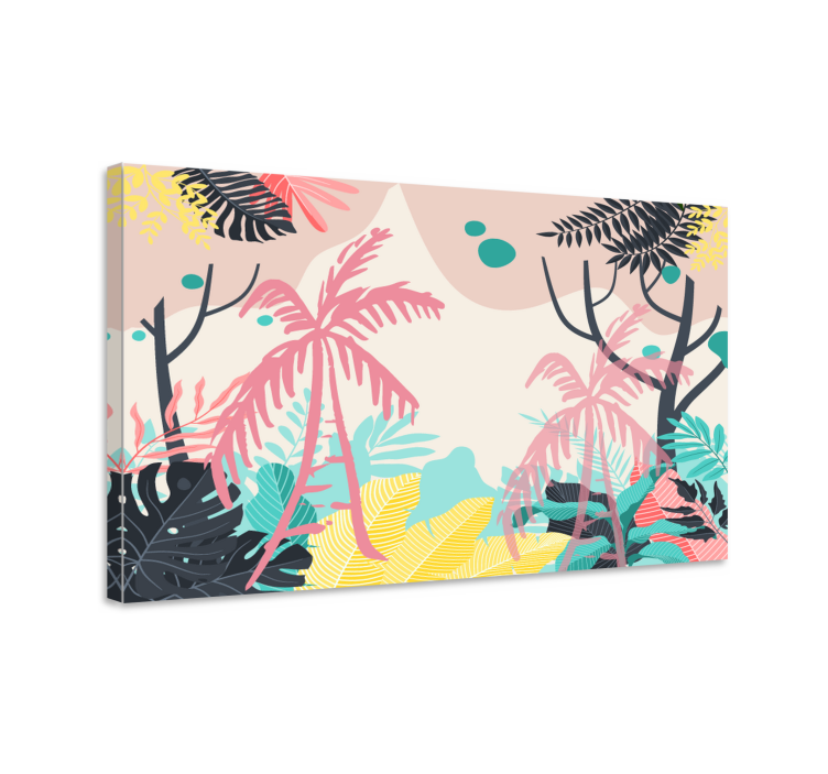Flowers canvas tropical nature landscape - TenStickers