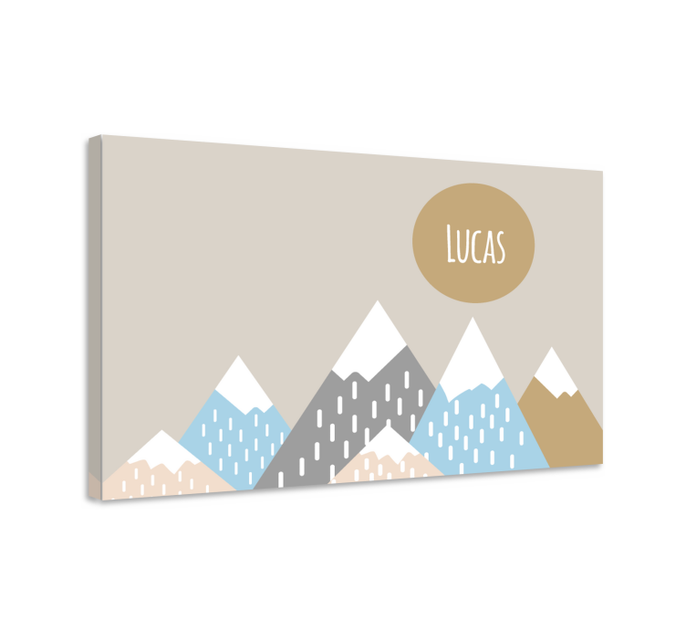 Canvas art mountain range artwork - TenStickers