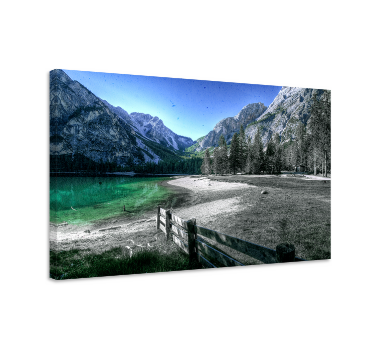 Landscape canvas tranquil mountain lake - TenStickers