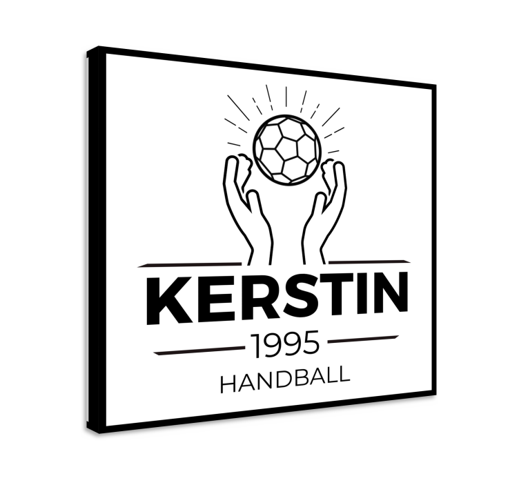 Personalised handball design teen canvas prints - TenStickers