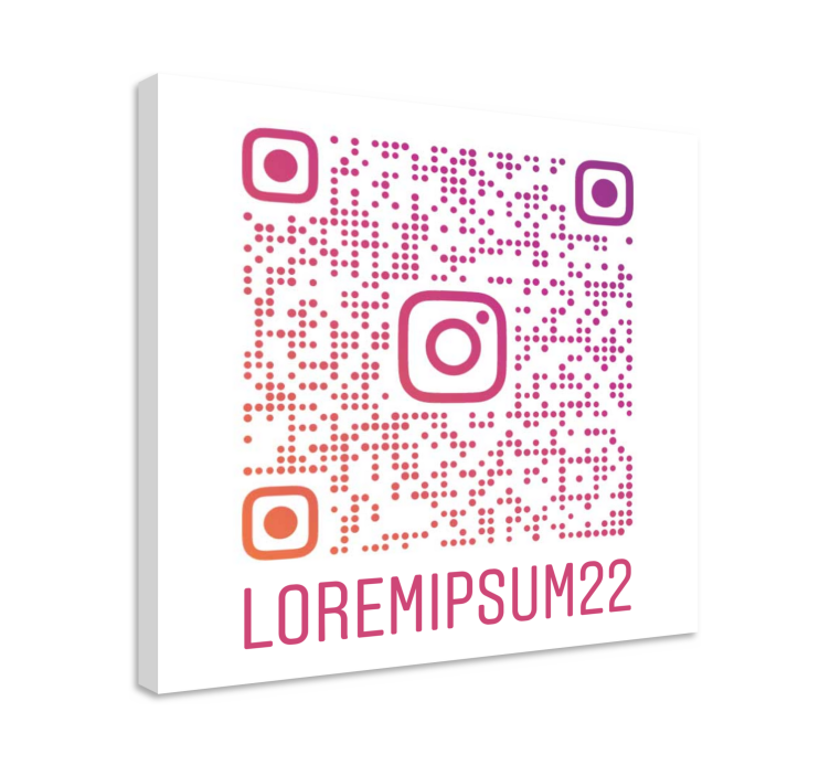 Custom instagram QR code canvas - TenStickers