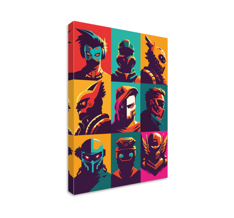 pop art epic characters Videgoames canvas - TenStickers