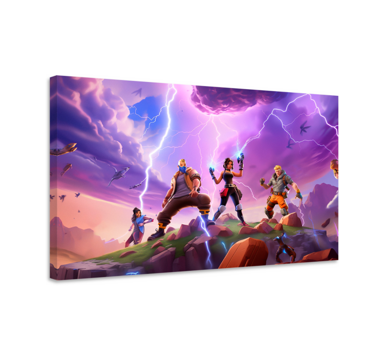 characters in a storm Videgoames canvas - TenStickers