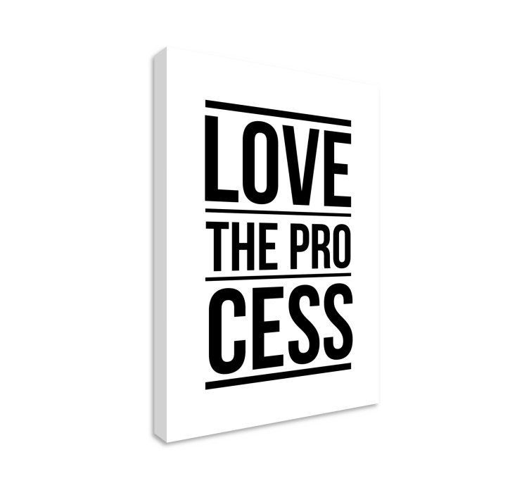 Love the process text inspirational wall art - TenStickers