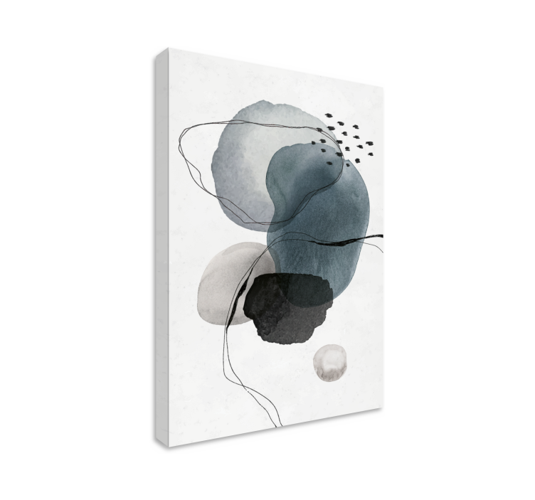Abstract shapes canvas wall art - TenStickers
