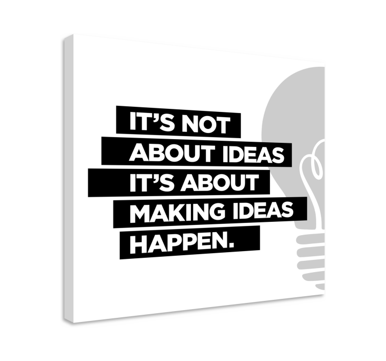 Text about ideas inspirational canvas - TenStickers