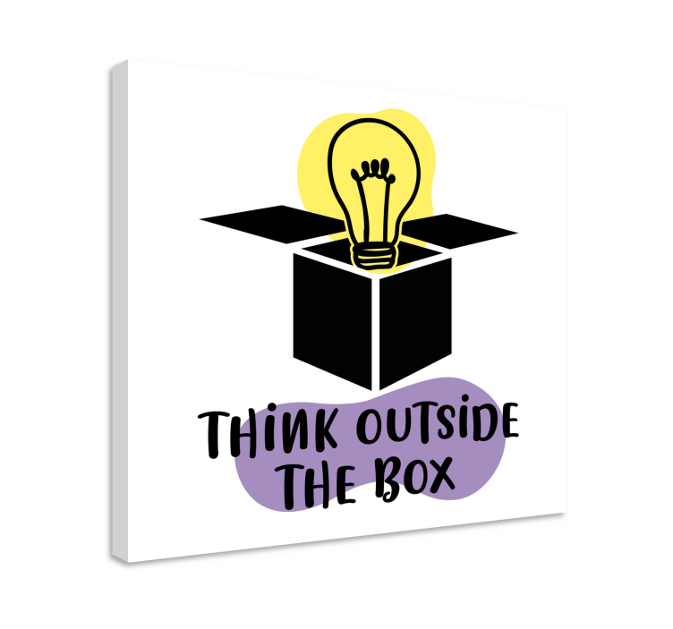 Think outside the box inspirational canvas - TenStickers