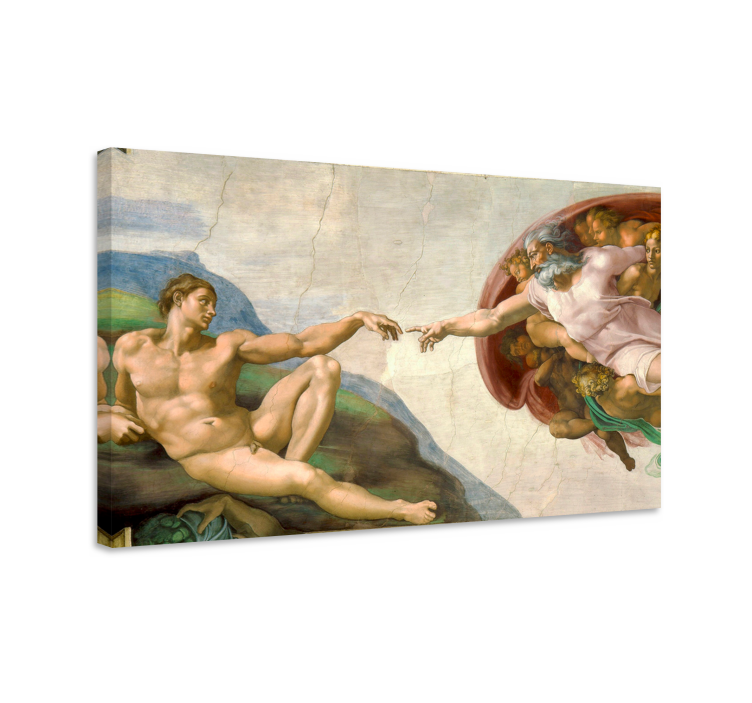Creation of Adam painting canvas art - TenStickers