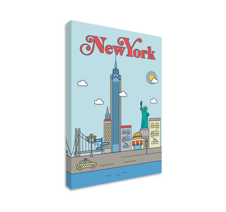 New York cityscape wall art - TenStickers