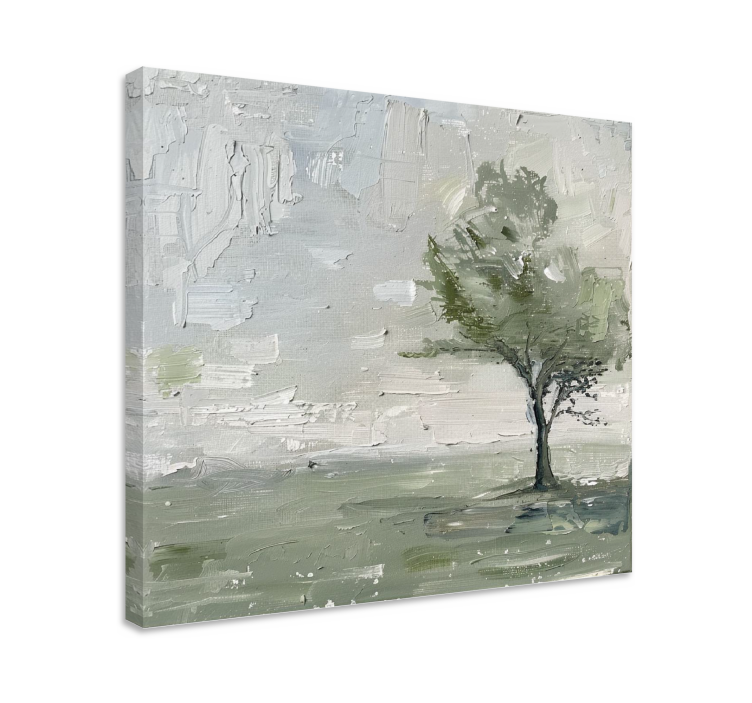 One big tree tree canvas wall art - TenStickers