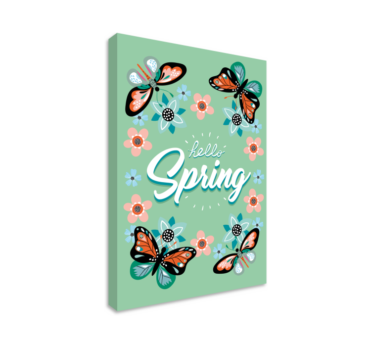 hello spring living room wall art - TenStickers