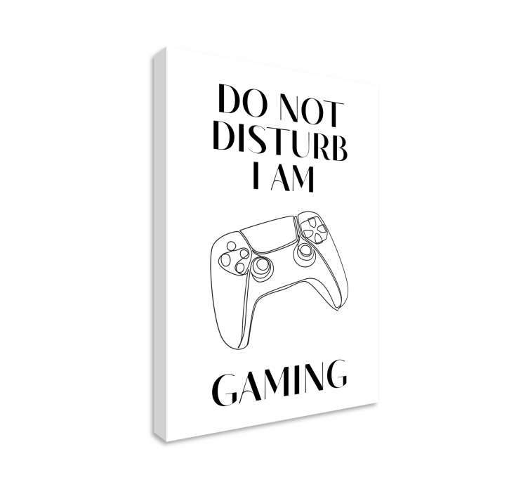 Do not disturb i am gaming canvas print - TenStickers