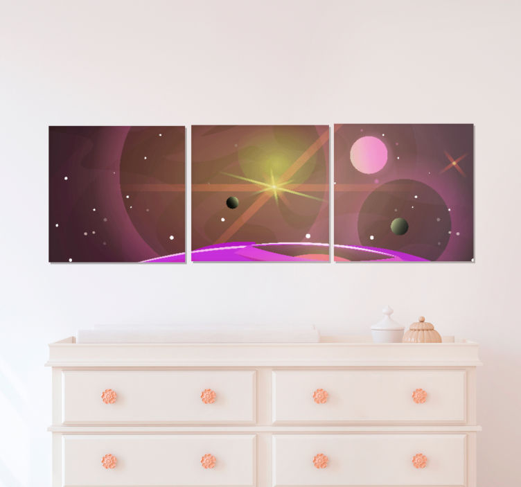Videgoames canvas galactic landscape art - TenStickers