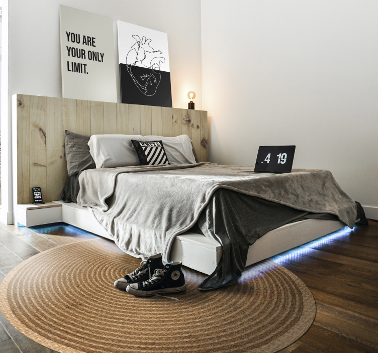 Geometrical Heart Lineart geometric canvas - TenStickers