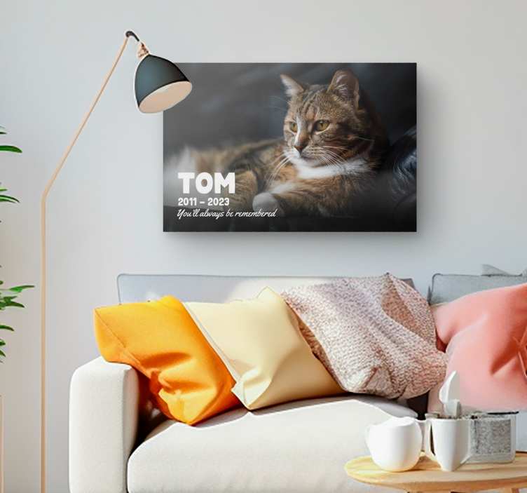 Pet epitaph living room canvas - TenStickers