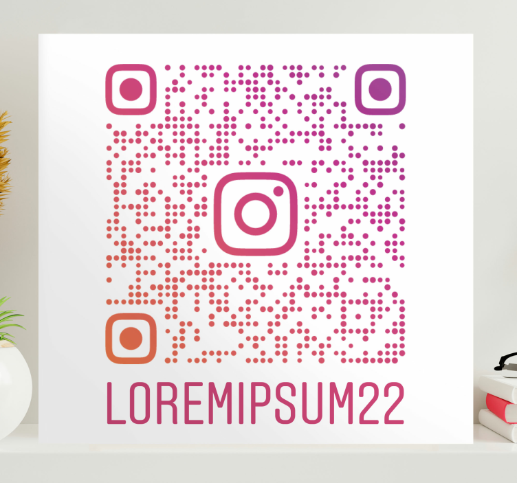 Custom instagram QR code canvas - TenStickers