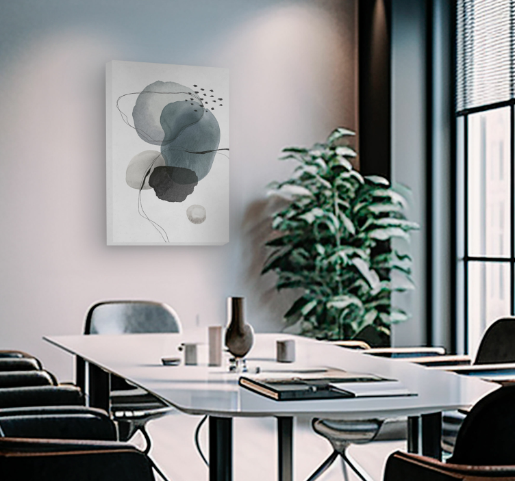 Abstract shapes canvas wall art - TenStickers