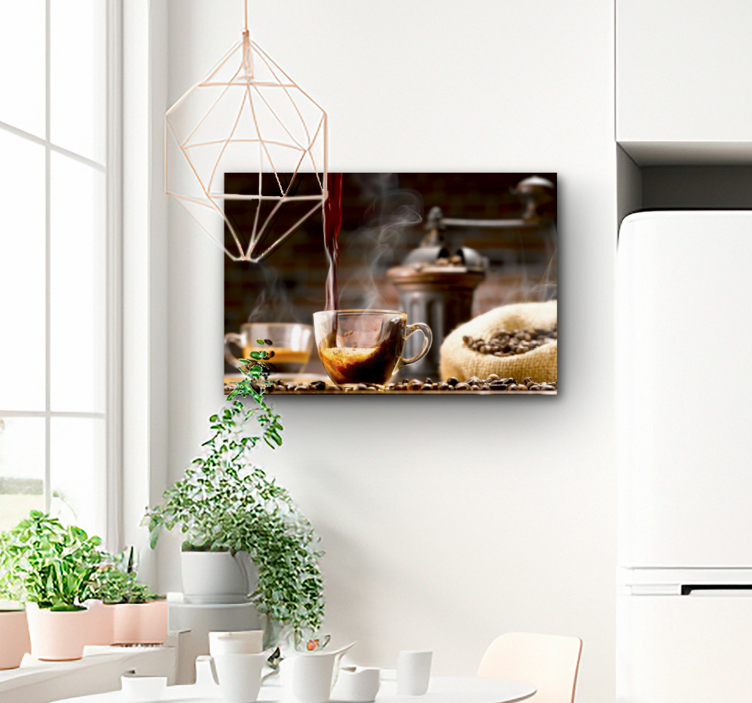 Modern cafe Kitchen canvas wall print - TenStickers